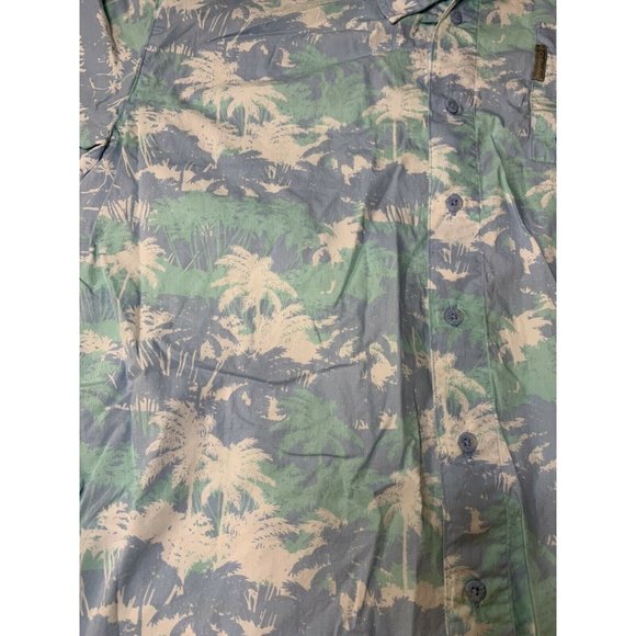 Columbia PFG Palm Tree Print Short Sleeve Vented Button Up Shirt Men's Size L - Picture 5 of 6